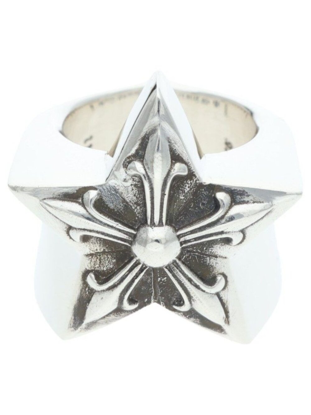 Chrome Hearts Str Large Star Silver Ring